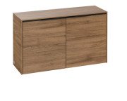 Шафка для ванної Villeroy & Boch Subway 3.0 72,8х25,6 см ДСП дуб канзас/ручка вулканічний чорний C60001RH