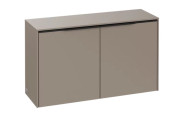 Шкафчик для ванной Villeroy & Boch Subway 3.0 72,8х25,6 см ДСП серо-коричневый/ручка вулканический черный C60001VM