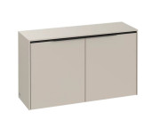 Шкафчик для ванной Villeroy & Boch Subway 3.0 72,8х25,6 см ДСП кашемировый серый/ручка вулканический черный C60001VN