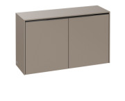Шафка для ванної Villeroy & Boch Subway 3.0 72,8х25,6 см ДСП сіро-коричневий/ручка монохром C60002VM