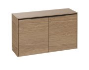 Шафка для ванної Villeroy & Boch Subway 3.0 72,8х25,6 см ДСП північний дуб/ручка вулканічний чорний C60001VJ