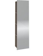 Зеркало для ванной Villeroy & Boch Subway 3.0 45х170 см с полками слева ДСП серо-коричневый C59600VM