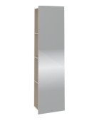 Зеркало для ванной Villeroy & Boch Subway 3.0 45х170 см с полками слева ДСП кашемировый серый C59600VN