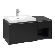 Тумба под раковину Villeroy & Boch Subway 3.0 100х42,3 см ДСП/алюминий черный вулкан C572L0VL