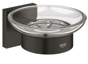 Мыльница для ванной Grohe QuickFix Start Cube с держателем черный матовый 410962430