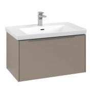 Тумба під раковину Villeroy & Boch Subway 3.0 77,2х42,9 см ДСП/алюміній тауп C573L0VM