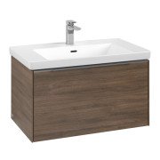 Тумба під раковину Villeroy & Boch Subway 3.0 77,2х42,9 см ДСП/алюміній дуб аризона C573L0VH