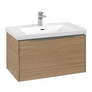 Тумба під раковину Villeroy & Boch Subway 3.0 77,2х42,9 см ДСП/алюміній дуб північний C573L0VJ