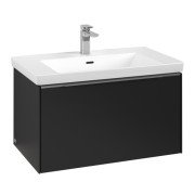 Тумба під раковину Villeroy & Boch Subway 3.0 77,2х42,9 см ДСП/алюміній чорний вулкан C573L0VL