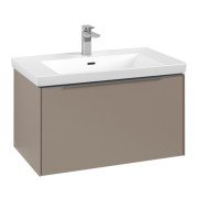 Тумба під раковину Villeroy & Boch Subway 3.0 77,2х42,9 см ДСП/алюміній тауп C573L0VM