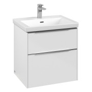 Тумба под раковину Villeroy & Boch Subway 3.0 57,2х57,6 см ДСП/алюминий белый бриллиант C578L0VE