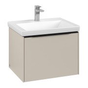 Тумба под раковину Villeroy & Boch Subway 3.0 57,2х42,9 см ДСП/алюминий серый кашемир/черный вулкан C577L1VN