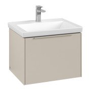 Тумба под раковину Villeroy & Boch Subway 3.0 57,2х42,9 см ДСП/алюминий серый кашемир/монохром C577L2VN