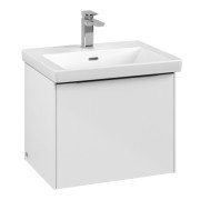 Тумба під раковину Villeroy & Boch Subway 3.0 52,3х42,9 см ДСП/алюміній білий діамант/чорний вулкан C579L1VE