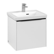 Тумба под раковину Villeroy & Boch Subway 3.0 47,3х42,9 см ДСП/алюминий чистый белый/черный вулкан C580L1VF