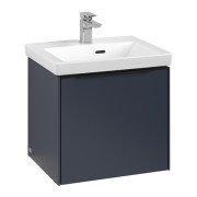 Тумба під раковину Villeroy & Boch Subway 3.0 47,3х42,9 см ДСП/алюміній морський синій/чорний вулкан C580L1VQ