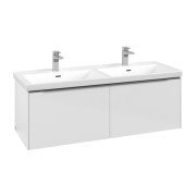 Тумба під раковину Villeroy & Boch Subway 3.0 127,2х42,9 см ДСП/алюміній діамантовий білий C56700VE