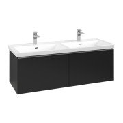 Тумба під раковину Villeroy & Boch Subway 3.0 127,2х42,9 см ДСП/алюміній вулкан чорний C56700VL