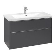 Тумба под раковину Villeroy & Boch Subway 3.0 97,3х57,6 см ДСП/алюминий графит C57000VR