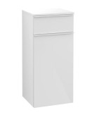 Шкафчик для ванной Villeroy & Boch Venticello 40,4х37,2 см петли слева МДФ глянцевый белый/ручка алюминий белый A95002DH