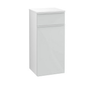 Шафка для ванної Villeroy & Boch Venticello 40,4х37,2 см петлі зліва МДФ скло глянсове біле/ручка алюміній білий A95002RE