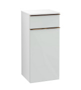 Шафка для ванної Villeroy & Boch Venticello 40,4х37,2 см петлі зліва МДФ скло глянсове біле/ручка мідь A95005RE