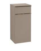 Шкафчик для ванной Villeroy & Boch Venticello 40,4х37,2 см петли слева ДСП трюфель серый/ручка медь A95005VG