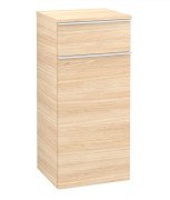 Шафка для ванної Villeroy & Boch Venticello 40,4х37,2 см петлі зліва ДСП в'яз друкарський/ручка алюміній білий A95002PN