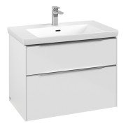 Тумба під раковину Villeroy & Boch Subway 3.0 77,2х57,6 см ДСП/алюміній білий діамант C57400VF
