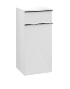 Шафка для ванної Villeroy & Boch Venticello 40,4х37,2 см петлі зліва МДФ глянсовий білий/ручка хром A95001DH