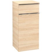 Шафка для ванної Villeroy & Boch Venticello 40,4х37,2 см петлі зліва ДСП в'яз друкарський/ручка хром A95001PN