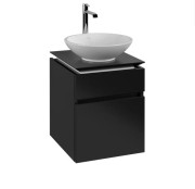Тумба під раковину Villeroy&Boch Legato 45х50 см МДФ/ДСП чорний матовий лак B56600PD