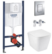 Система інсталяції Grohe Solido Even 4 в 1 із клавішею унітазом Kroner Eifel та кришкою 3884966KE493436