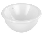 Раковина Villeroy & Boch Loop & Friends ⌀38 см с переливом TitanCeram CeramicPlus альпийский белый 4A5200R1