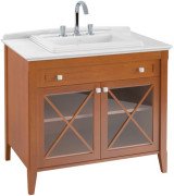 Тумба под раковину Villeroy & Boch Hommage 98,5х62 см ДСП/шпон/мрамор орех/серо-белый 897963R1