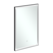 Зеркало в ванную комнату Villeroy & Boch Subway 3.0 50х75 см с подсветкой алюминий биколор A46350BC