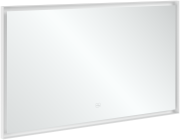Дзеркало у ванну кімнату Villeroy & Boch Subway 3.0 130х75 см з підсвічуванням алюміній білий матовий A4631300
