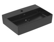 Раковина Villeroy & Boch Memento 2.0 60х42 см без переливу TitanCeram CeramicPlus Ebony (чорний матовий) 4A0761S5