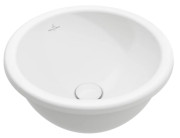 Раковина Villeroy & Boch Loop & Friends ⌀45 см с переливом TitanCeram CeramicPlus альпийский белый 4A6000R1