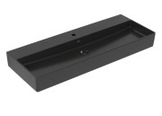 Раковина Villeroy & Boch Memento 2.0 120х47 см без перелива TitanCeram CeramicPlus Ebony (черный матовый) 4A22C2S5
