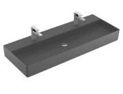 Раковина Villeroy & Boch Memento 2.0 120х47 см без переливу шліфована TitanCeram CeramicPlus графіт 4A22CGI4