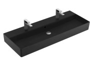 Раковина Villeroy & Boch Memento 2.0 120х47 см з переливом TitanCeram CeramicPlus Ebony (чорний матовий) 4A22C4S5