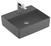 Раковина Villeroy & Boch Memento 2.0 50х42 см без перелива TitanCeram CeramicPlus графит 4A0751i4