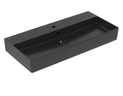 Раковина Villeroy & Boch Memento 2.0 100х47 см із переливом TitanCeram CeramicPlus Ebony (чорний матовий) 4A22A5S5