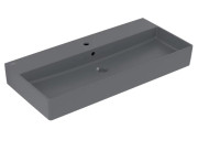 Раковина Villeroy & Boch Memento 2.0 100х47 см із переливом шліфована TitanCeram CeramicPlus графіт 4A221GI4