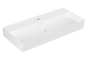 Раковина Villeroy & Boch Memento 2.0 100х47 см без переливу шліфована TitanCeram CeramicPlus кам'яний білий 4A221HRW