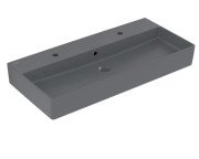 Раковина Villeroy & Boch Memento 2.0 100х47 см с переливом шлифованная TitanCeram CeramicPlus графит 4A221LI4