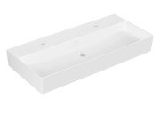 Раковина Villeroy & Boch Memento 2.0 100х47 см без перелива шлифованная TitanCeram CeramicPlus альпийский белый 4A221KR1