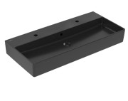 Раковина Villeroy & Boch Memento 2.0 100х47 см с переливом TitanCeram CeramicPlus Ebony (черный матовый) 4A22A4S5
