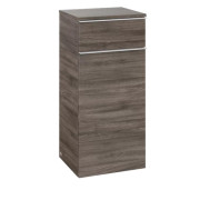 Шафка для ванної Villeroy & Boch Venticello 40,4х37,2 см петлі праворуч ДСП кам'яний дуб/ручка алюміній білий A95012RK